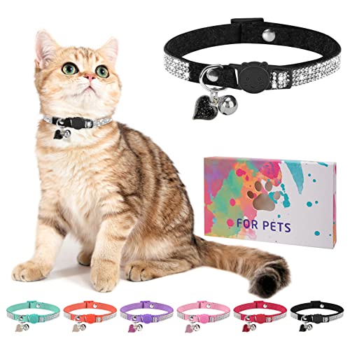 DILLYBUD Strass-Katzenhalsband mit Glöckchen, Diamant-Katzenhalsband mit Sicherheitsschnalle, Schnellverschluss, für Mädchen, Jungen, kleine Kätzchen, Haustiere, Welpen, niedlich, weich, weiblich, DILLYBUD Strass-Katzenhalsband mit Glöckchen, Diamant-Katzenhalsband mit Sicherheitsschnalle, Schnellverschluss, für Mädchen, Jungen, kleine Kätzchen, Haustiere, Welpen, niedlich, weich, weiblich, von DILLYBUD