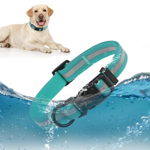 DILLYBUD Wasserdichtes Hundehalsband, weiches Gummi mit Sicherheitsschnalle, verstellbare Hundehalsbänder für große, kleine, mittelgroße Hunde, Welpen, strapazierfähig, geruchsabweisend, reflektierend DILLYBUD Wasserdichtes Hundehalsband, weiches Gummi mit Sicherheitsschnalle, verstellbare Hundehalsbänder für große, kleine, mittelgroße Hunde, Welpen, strapazierfähig, geruchsabweisend, reflektierend von DILLYBUD