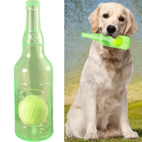 DILUSILK 1 x quietschendes Hundespielzeug, Tennisball, Zahnpflege-Zähne, Tennisball, unzerstörbare Flasche, Welpenspielzeug, Kauflasche, Hunde-Spielflasche für kleine, mittelgroße und große Hunde, zum DILUSILK 1 x quietschendes Hundespielzeug, Tennisball, Zahnpflege-Zähne, Tennisball, unzerstörbare Flasche, Welpenspielzeug, Kauflasche, Hunde-Spielflasche für kleine, mittelgroße und große Hunde, zum von DILUSILK