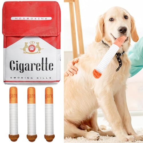 DILUSILK Interaktives Hundespielzeug, Interaktives Zigaretten-Hundespielzeug, Hunde-Zigarettenspielzeug, lustiges Hundespielzeug für kleine bis mittelgroße Rassen, Geburtstagsgeschenk für Haustier DILUSILK Interaktives Hundespielzeug, Interaktives Zigaretten-Hundespielzeug, Hunde-Zigarettenspielzeug, lustiges Hundespielzeug für kleine bis mittelgroße Rassen, Geburtstagsgeschenk für Haustier von DILUSILK