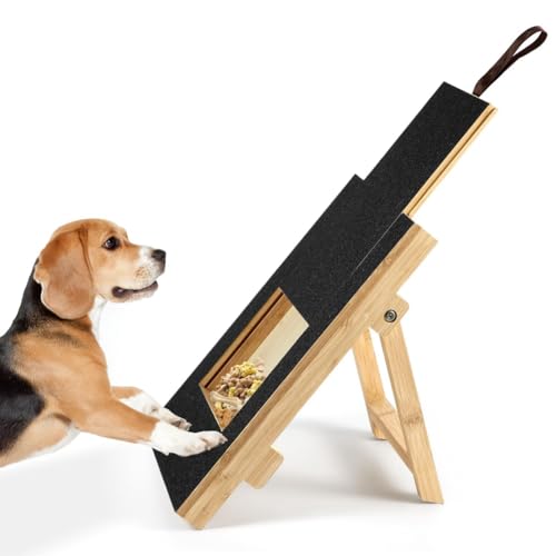 DINESA Holz Hund Grinder Scratch Pad Hund Nagel Scratch Square Trimmer für Nägel mit Snackbox von DINESA