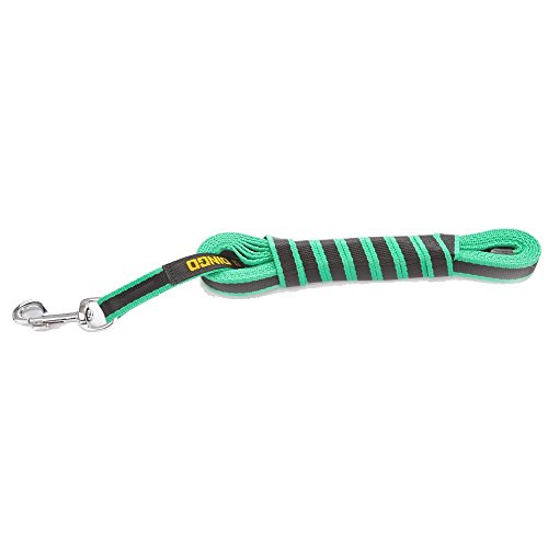 Dingo Gear Arbeitsleine,Gurtband Polypropylene ohne Griff Länge Breite 2,0 cm wasserfest Training große stark Hunde (5 m, Schwarz-Grün) von DINGO GEAR WWW.DINGOGEAR.COM 1977