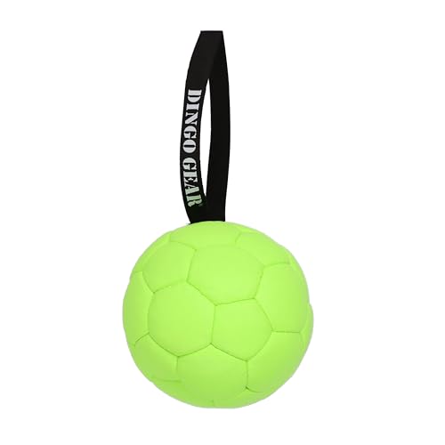 Dingo Gear Ball mit Schlaufe gefüllt vollball aus Eco Leder Durchmesser von 18 cm Hundespielzeug Trainings Ball Hundetraining Spaß für Hund Grün Neon S02699 von DINGO GEAR WWW.DINGOGEAR.COM 1977