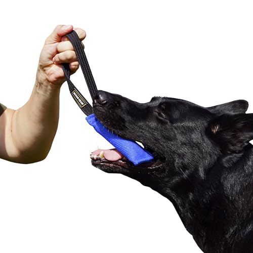 Dingo Gear Baumwolle-Nylon Beißwurst für Hundetraining K9 IGP IPO Obiedence Schutzhund Hundesport, 15 x 5 cm, 1 Griff Blau S00060 von DINGO GEAR WWW.DINGOGEAR.COM 1977