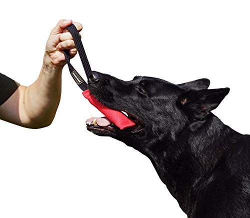 Dingo Gear Baumwolle-Nylon Beißwurst für Hundetraining IGP IPO Obiedence Schutzhund Hundesport,15 x 5 cm, 1 Griff Rot S00059 von DINGO GEAR WWW.DINGOGEAR.COM 1977