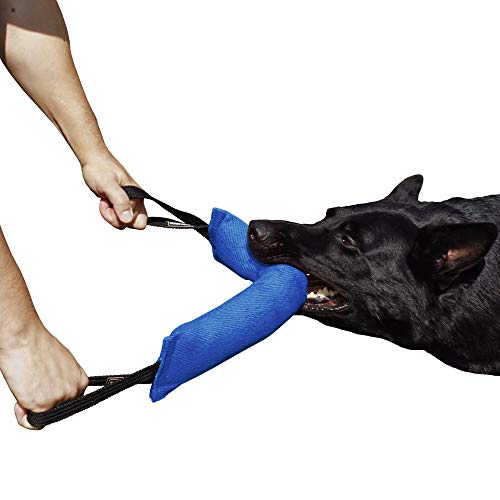 Dingo Gear Baumwolle-Nylon Beißwurst für Hundetraining IGP IPO Obiedence Schutzhund Hundesport, 45 x 8 cm, 2 Griffen Blau S00067 von DINGO GEAR WWW.DINGOGEAR.COM 1977