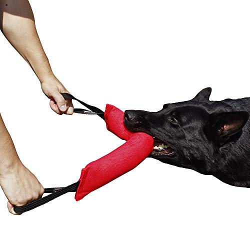 Dingo Gear Baumwolle-Nylon Beißwurst für Hundetraining K9 IGP IPO Obiedence Schutzhund Hundesport,45 x 8 cm, 2 Griffen Rot S00068 von DINGO GEAR WWW.DINGOGEAR.COM 1977