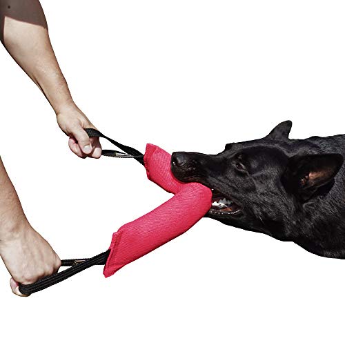 Dingo Gear Baumwolle-Nylon Beißwurst für Hundetraining K9 IGP IPO Obiedence Schutzhund Hundesport, 45 x 8 cm, 2 Griffen Rosa S00312 von DINGO GEAR WWW.DINGOGEAR.COM 1977