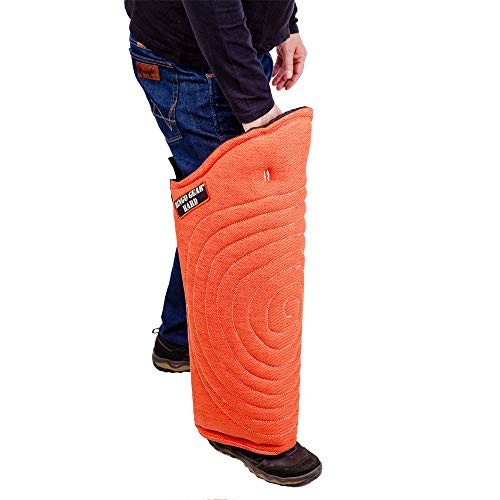 Dingo Gear Beinschutzmanschette Lange Hard,Hart Schwer aus Nylcot für das Biss-Training Handgefertigt Orange S01995 von DINGO GEAR WWW.DINGOGEAR.COM 1977