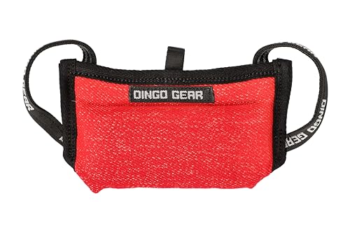 Dingo Gear Beißkissen Keilform Mini Weicher aus Baumwolle-Nylon Rot Welpen und Junge Hunde Ausbildung Hundetraining S00524 von DINGO GEAR WWW.DINGOGEAR.COM 1977