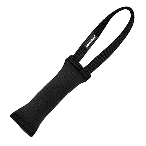 Dingo Gear Beisswurst aus Baumwolle Zerrspielzeug Keine scharfen Kanten mit Griff 6x19 cm Schwarz Training mit Hund Obedience Apport Gehorsam Übung S00007 von DINGO GEAR WWW.DINGOGEAR.COM 1977