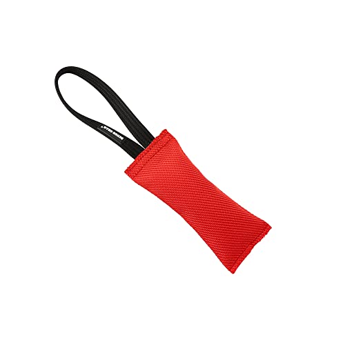 Dingo Gear Firehose Bite Tug 1 Griff Heavy Duty Spielzeug für K9 IGP Hundetraining Sport Spielen Apportieren Beißarbeit schwimmend Tauziehen zum Abfeuern von Beuteantrieb Größe XL Rot S00296 von DINGO GEAR WWW.DINGOGEAR.COM 1977