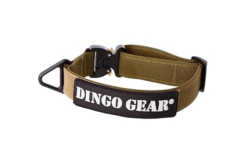 Dingo Gear Hundehalsband mit Cobra Schnalle, Farbe Coyote Braun, Band Breite 4 cm Länge 38-48 cm S03132 von DINGO GEAR WWW.DINGOGEAR.COM 1977