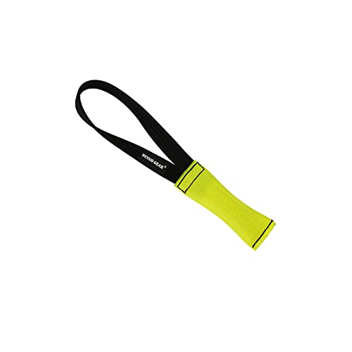 Dingo Gear Beisswurst aus Feuerwehrschlauch mit 1 Schlaufe 3 x 13 cm Gelb Hundetraining, Apportieren, Tauziehen und Zerrspiele Weich handgefertigt, Schwimmfähig Hundespielzeug S00299 von DINGO GEAR WWW.DINGOGEAR.COM 1977