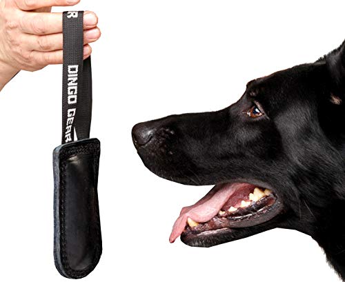 Dingo Gear Hundespielzeug Bissenzieher, Handarbeit aus genarbtem Leder, stark für Training K9 Ipo Agility and Just Fun S00226, Schwarz von DINGO GEAR WWW.DINGOGEAR.COM 1977