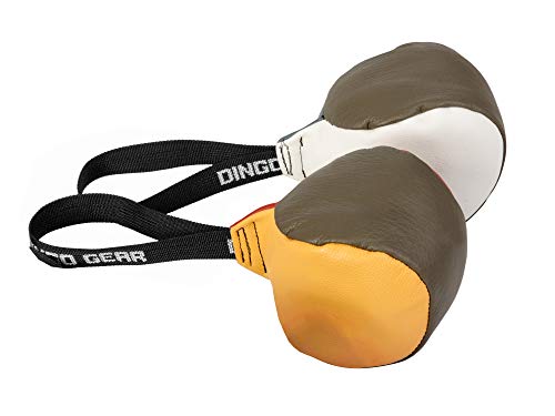 Dingo Gear Hundespielzeug Soft Ball mit einem Griff aus echtem Narbenleder für das Beißtraining für Welpen Hunde, 11 cm x 2 Stück S10033 von DINGO GEAR WWW.DINGOGEAR.COM 1977