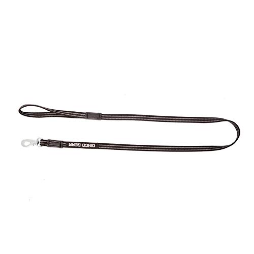 Dingo Gear K9 Hundeleine mit einem Griff aus gummiertem Band mit einem Karabiner BGB Einzelne Breite 2 cm Länge 150 cm Schwarz S03720 von DINGO GEAR WWW.DINGOGEAR.COM 1977