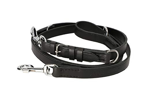 Dingo Gear Lederleine Erweiterte mit Griff handgenäht verstellbar Schwarz gewachstes Leder Breite 2,0 cm Länge 120-220 cm S03512 Dingo Gear Lederleine Erweiterte mit Griff handgenäht verstellbar Schwarz gewachstes Leder Breite 2,0 cm Länge 120-220 cm S03512 von DINGO GEAR WWW.DINGOGEAR.COM 1977