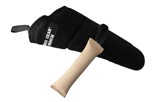 Dingo Gear Set Schutzarm aus Nylcot Mittel Hart Beißärmel Plus Beisswurst aus Jute Beißtraining für IGP K9 Sport Training Erwachsener Hunde Schwarz Beißniveau 4 Fortgeschritten S10051 von DINGO GEAR WWW.DINGOGEAR.COM 1977