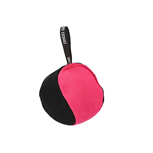 Dingo Gear Trainings-Spielzeug Bäll 19 cm Schwarz-Rosa mit Griff French-Material Nylcott Training Spiel Apport IGP Obedience S02802 von DINGO GEAR WWW.DINGOGEAR.COM 1977