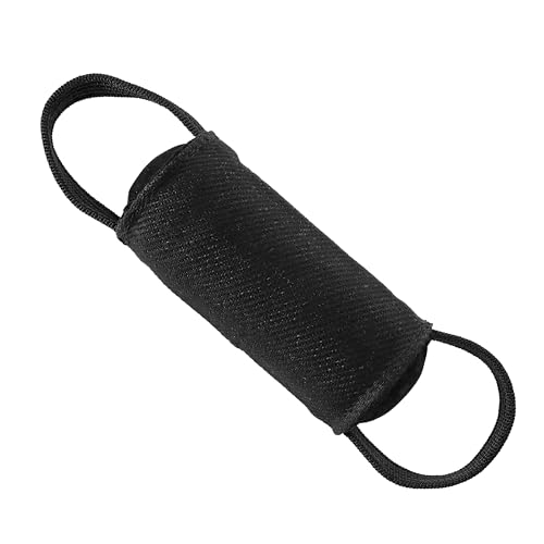 Dingo Gear Trainingsspielzeug Zerrspielzeug Zylinderförmiger Schnuller für K9, IGP, Beißunterricht, Hundesport, Retrieve, Tauziehen, Spielen, 2 Griffe, Black Nylcot 15 x 6 cm (S02808) von DINGO GEAR WWW.DINGOGEAR.COM 1977