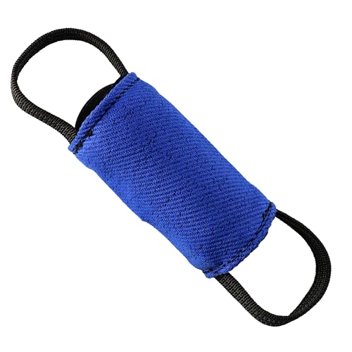 Dingo Gear Trainingsspielzeug Zerrspielzeug Zylinderförmiger Schnuller für K9, IGP, Beißunterricht, Hundesport, Retrieve, Tauziehen, Spielen, 2 Griffe, Blue Nylcot 15 x 6 cm (S02811) von DINGO GEAR WWW.DINGOGEAR.COM 1977