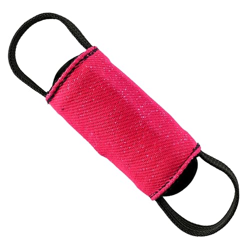 Dingo Gear Trainingsspielzeug Zerrspielzeug Zylinderförmiger Schnuller für K9, IGP, Beißunterricht, Hundesport, Retrieve, Tauziehen, Spielen, 2 Griffe, Pink Nylcot 15 x 6 cm (S02812) von DINGO GEAR WWW.DINGOGEAR.COM 1977