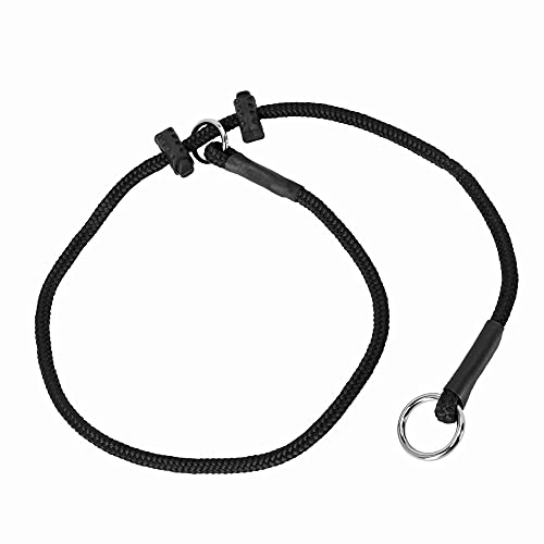 Dingo Gear Hundehalsband, handgefertigt, aus starker Kordel mit 2 Begrenzern, wasserdichtes Halsband für K9-Training, IGP, Agitation, Beißen, Gehorsam, Schwarz, S S04047 von DINGO GEAR WWW.DINGOGEAR.COM 1977