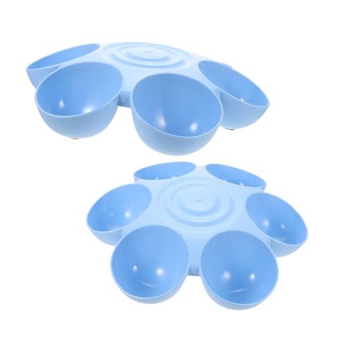2 Stück Blumenform Haustierfutternapf und Wassernapf Blütenblätter Design Multifunktional und rutschfest Katzen und Kleine zu Reinigen von DINHEAROM