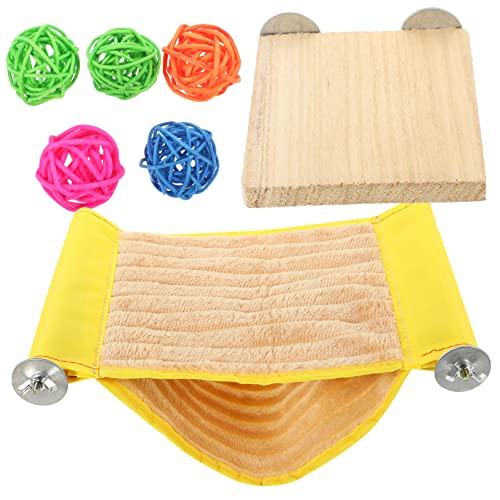 DINHEAROM 1 Satz Kuschelige Hängematte für Kleintiere Teiliges Set für Meerschweinchen Hamster Kaninchen Atmungsaktiv Warmes Schlafnest Sicheres und Schlafplatz für Haustiere von DINHEAROM