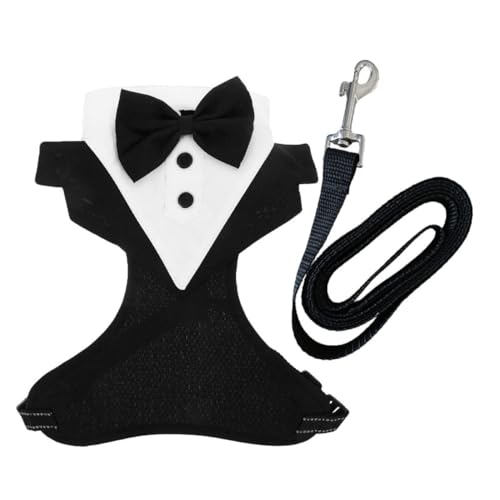 DINHEAROM 1 Satz Tuxedo Hundegeschirr mit Leine Formales Haustierkostüm für Hochzeiten und Outdoor Aktivitäten Integrierte Leine Atmungsaktives Material Einfach Auszuziehen Hoher DINHEAROM 1 Satz Tuxedo Hundegeschirr mit Leine Formales Haustierkostüm für Hochzeiten und Outdoor Aktivitäten Integrierte Leine Atmungsaktives Material Einfach Auszuziehen Hoher von DINHEAROM