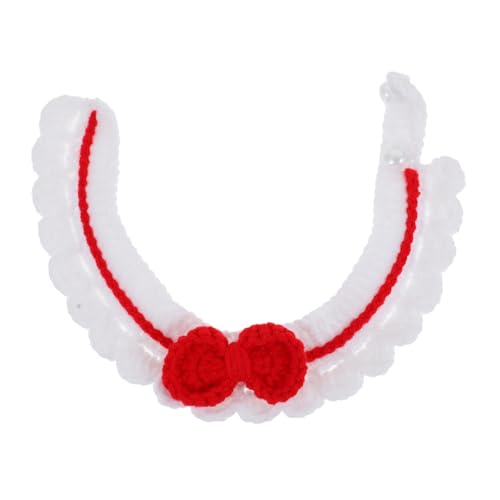 DINHEAROM 1 Stück Gestricktes Katzenhalsband Hunde Weihnachtskostüm Katze Mit Glöckchen Donut Erkennungsmarken Für Schal Katzenhalsband Glöckchen Katzenhalsbänder von DINHEAROM