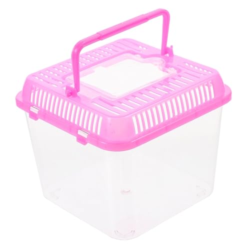 DINHEAROM 1 Stück Haustierkiste klein Container Produkt Fall drinnen Hamster käfig Hamster cage Transparente Haustierbox Spider Box Aufbewahrungsnest für Reptilien Schildkrötenhalter Plastik von DINHEAROM