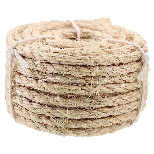 DINHEAROM 1Rolle Katzenkratzbaum Ersatzseil aus Sisal Zuschneidbar für DIY Projekte Verschleißfestes Kratzseil für Katzenmöbel und Kratzbäume DINHEAROM 1Rolle Katzenkratzbaum Ersatzseil aus Sisal Zuschneidbar für DIY Projekte Verschleißfestes Kratzseil für Katzenmöbel und Kratzbäume von DINHEAROM