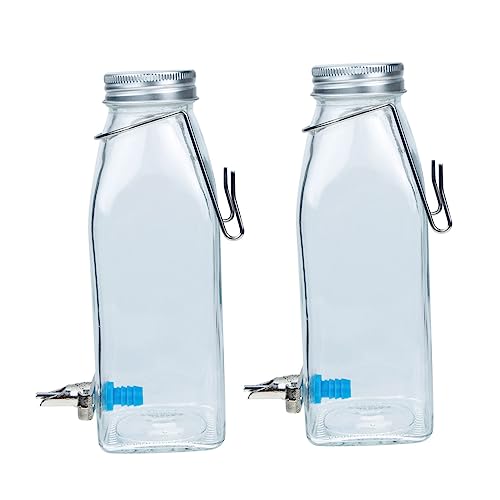 DINHEAROM 1Satz Kleiner Haustierwasserspender Für Trinkflasche Mit Halterung Leiser Wasserbehälter Für Kleintiere Auslaufsicherer Wasserspender Für Haustiere von DINHEAROM
