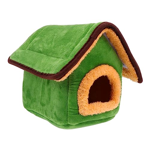 DINHEAROM 1Stück Hamster Nest für Kleine Haustiere Warm und Winddicht Waschbar Hausförmig für Winter Sicheres Versteck für Chinchillas und Hamster Design DINHEAROM 1Stück Hamster Nest für Kleine Haustiere Warm und Winddicht Waschbar Hausförmig für Winter Sicheres Versteck für Chinchillas und Hamster Design von DINHEAROM