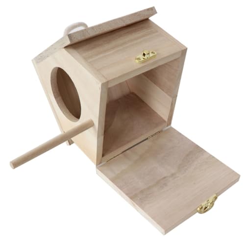 DINHEAROM 1Stück Hölzernes Vogelhaus aus Hängendes Vogelnest für Kleine Vögel für Garten und Tierhandlung mit Feiner Handwerkskunst und Sicherem Rückzugsort von DINHEAROM