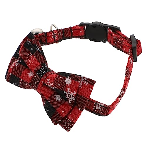 DINHEAROM 1Stück Weihnachtliches Katzenhalsband mit Abnehmbarem Schleifchen Dekoratives Nackendekor für Katzen Waschbar und Wiederverwendbar und Verstellbar Festliche Anlässe DINHEAROM 1Stück Weihnachtliches Katzenhalsband mit Abnehmbarem Schleifchen Dekoratives Nackendekor für Katzen Waschbar und Wiederverwendbar und Verstellbar Festliche Anlässe von DINHEAROM