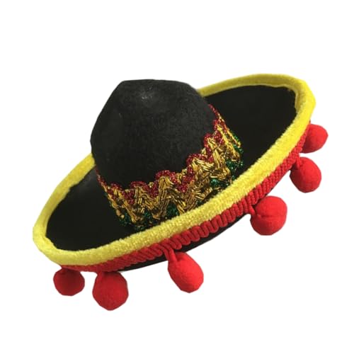 DINHEAROM 2 Stück Hut Im Mexikanischen Stil Hund Sombrero-Hut Hundekleidung Hundemützen Kühlender Hundemantel Hundegeburtstagsmütze Hund Coole Weste Hundeperücke Haustierhut Hunde-Hoodie von DINHEAROM