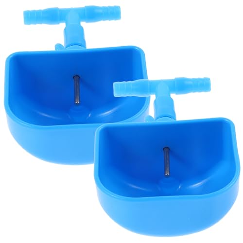 DINHEAROM 2 Stück Kaninchen-Wasserbrunnen Wurf Heu Hamster Wasserspender für Katzen Hydro Hasen zubehör hasenzubehör kaninchenstall zubehör Wasserbehälter Kaninchen trinkflasche Plastik Blue von DINHEAROM