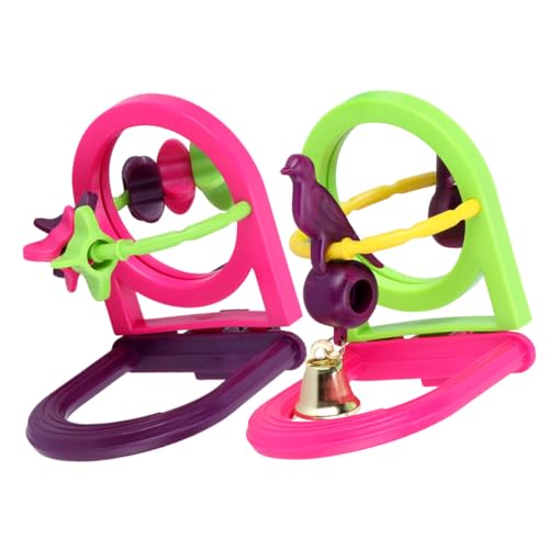 DINHEAROM 2 Stück Papagei Vogel vogelgitter Bird Toys papageien zubehör Papageienkäfigzubehör Vogelstangen Haustier Vogel Papagei Vogelzubehör Sittichspielzeug für den Käfig Metall von DINHEAROM