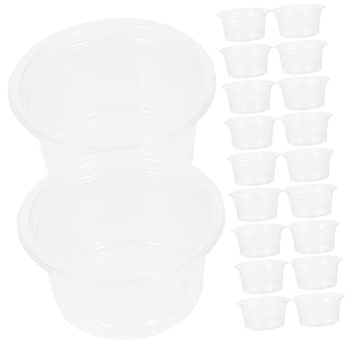 DINHEAROM 20 Stück Kompakte Reptilien Schalen Transparente Futter und Wasserschalen für Reptilien Praktische Schalen für Gecko Schildkröte und Andere Haustiere DINHEAROM 20 Stück Kompakte Reptilien Schalen Transparente Futter und Wasserschalen für Reptilien Praktische Schalen für Gecko Schildkröte und Andere Haustiere von DINHEAROM