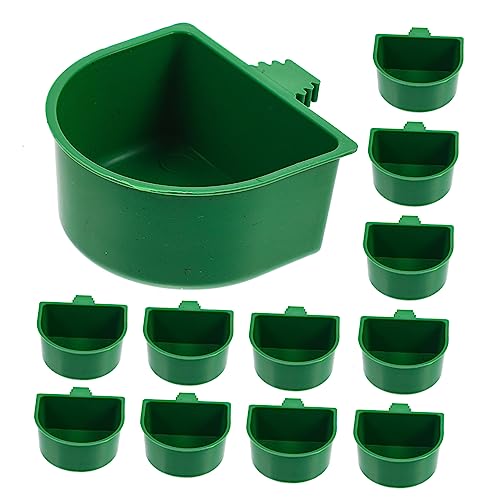 DINHEAROM 20er-Box Vogelfutterbox Futterspender Vogelbäder Für Draußen Lebensmittellagerbehälter Vogelfütterer Vogelhaus Hühnerfutter Zubehör Für Vogelkäfige Vogel Fütterer Plastik Green von DINHEAROM