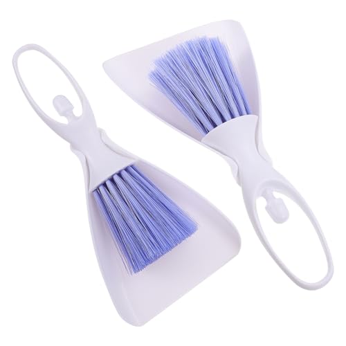 DINHEAROM 2Sätze Mini Brooms Kustpante Teiliges für Einfache von Hamsterkäfigen Langlebige Kunststoffbürsten Zufälligen für Entfernung von Fäkalien von DINHEAROM