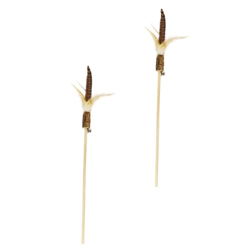 DINHEAROM 2Stücke Interaktive Katzenspielzeuge Holz Katzen Teaser Sticks mit für Spiel und Bewegung Fördert die Gesundheit und Ihrer Katze DINHEAROM 2Stücke Interaktive Katzenspielzeuge Holz Katzen Teaser Sticks mit für Spiel und Bewegung Fördert die Gesundheit und Ihrer Katze von DINHEAROM