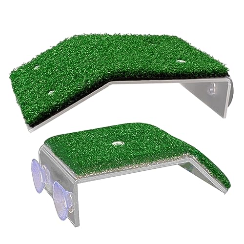 DINHEAROM 2Stücke Teiliges Schildkröten Basking Rasen Rampe für Aquarien für Wasserschildkröten Frösche und Eidechsen Fördert Fitness und Spielspaß DINHEAROM 2Stücke Teiliges Schildkröten Basking Rasen Rampe für Aquarien für Wasserschildkröten Frösche und Eidechsen Fördert Fitness und Spielspaß von DINHEAROM