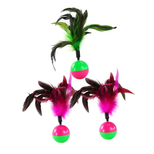 DINHEAROM 3 Stück Haustier - katzenspielzeug, Haustier - Katzen - kätzchen - Training, Lustiges Tumbler - Feder - spielspielzeug, Ball, Interaktives Katzenspielzeug, Kratzaktivitätsspielzeug DINHEAROM 3 Stück Haustier - katzenspielzeug, Haustier - Katzen - kätzchen - Training, Lustiges Tumbler - Feder - spielspielzeug, Ball, Interaktives Katzenspielzeug, Kratzaktivitätsspielzeug von DINHEAROM