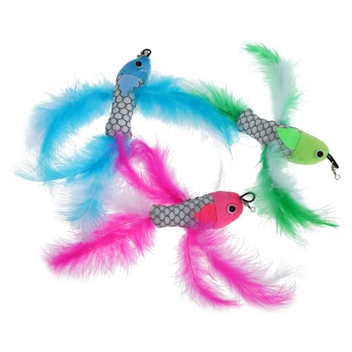 DINHEAROM 3 Stück Teiliges Katzenspielzeug Interaktiver Plüsch Fisch Kopf Ersatz für Katzenangel Perfektes für Kätzchen und Katzen Bewegung und Spaß DINHEAROM 3 Stück Teiliges Katzenspielzeug Interaktiver Plüsch Fisch Kopf Ersatz für Katzenangel Perfektes für Kätzchen und Katzen Bewegung und Spaß von DINHEAROM