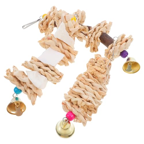 DINHEAROM 3 Stück Teiliges Papageienspielzeug aus Natürlichem Geflochtenem Stroh Hängendes Kauspielzeug für Wellensittiche und Kleine Vögel Fördert Kauen Beschäftigung und Geistige DINHEAROM 3 Stück Teiliges Papageienspielzeug aus Natürlichem Geflochtenem Stroh Hängendes Kauspielzeug für Wellensittiche und Kleine Vögel Fördert Kauen Beschäftigung und Geistige von DINHEAROM