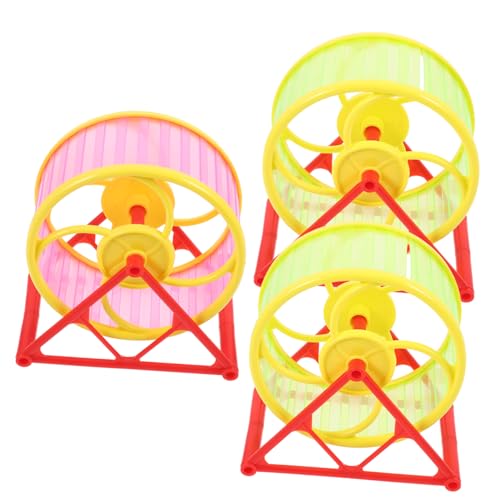 DINHEAROM 3Stücke Kreatives Hamster Laufband Pet Running Wheel Für Kleintiere Zufällige Für Haustier Und Rollenspiel Aktivitäten von DINHEAROM